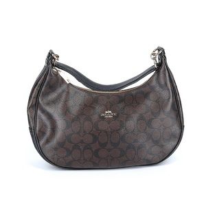 Coach brown monogram shoulder bag